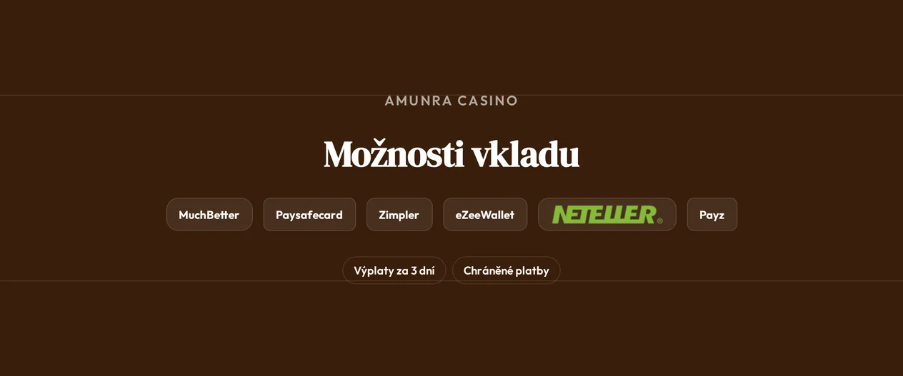 Vyberte způsob vkladu